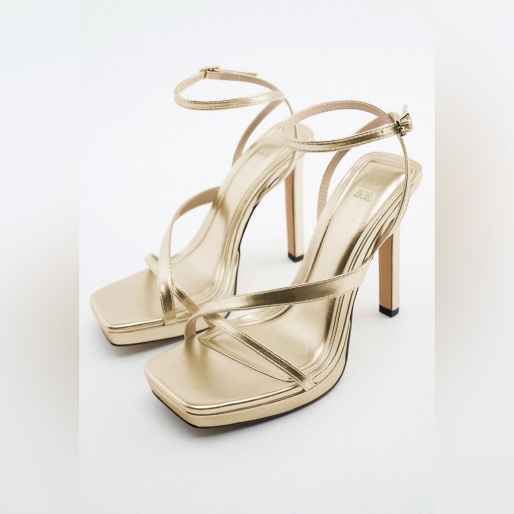 Zara gold heels